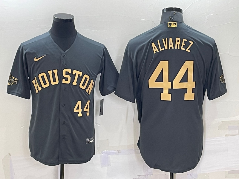 Men's Houston Astros #44 Yordan Alvarez 2022 All-Star Charcoal Cool Base Stitched Baseball Jersey Men's Houston Astros #44 Yordan Alvarez 2022 All-Star Charcoal Cool Base Stitched Baseball Jersey
